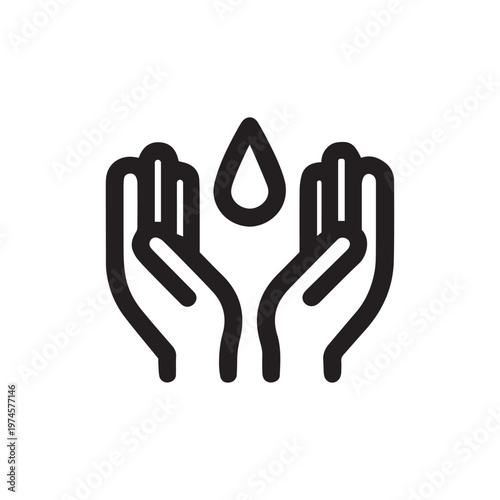 Protecting new life cupped hands gently hold a seedling with a single water droplet
