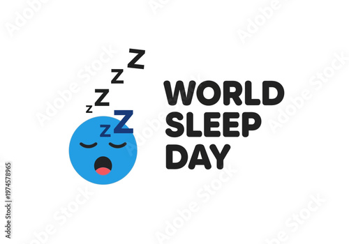 World sleep day illustration