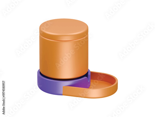 pet water dispenser icon 3d illustration render