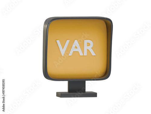 VAR icon 3d illustration render
