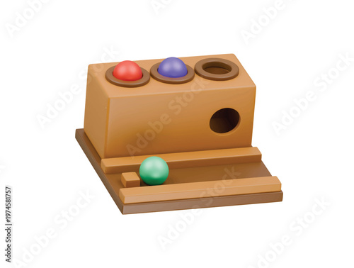 sliding maze icon 3d illustration render