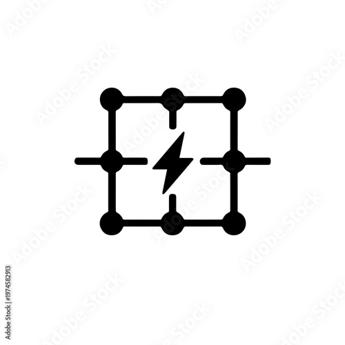 Modular Circuit Grid Icon