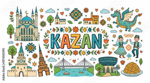 Kazan City Symbols: Landmarks, Culture, and Dragon