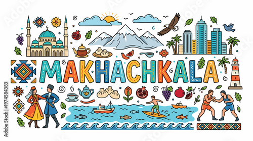 Makhachkala Cityscape: Culture, Nature, and Modern Life