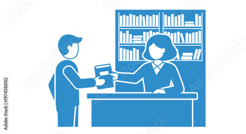 Man paying at the counter.