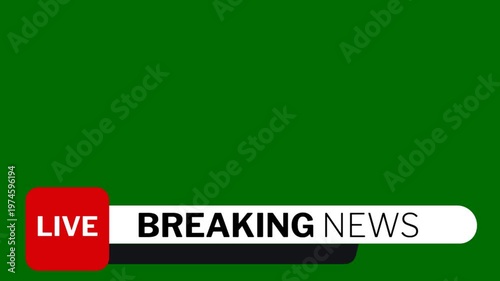 Breaking News lower third animation