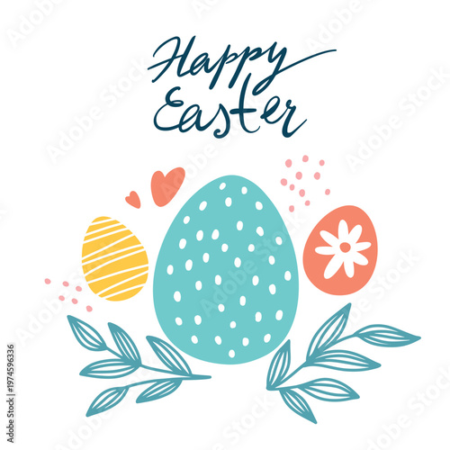 Happy easter day vector background 10