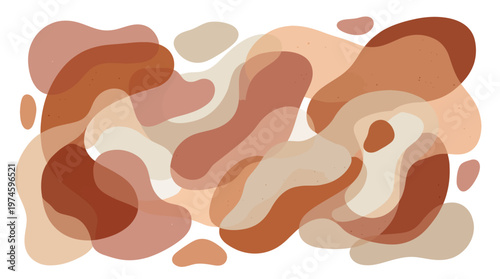 Abstract earthy brown shapes composition background