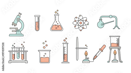 Lab Essentials Illustration: A collection of meticulously illustrated lab essentials, perfectly encapsulating the essence of scientific experimentation and discovery. 