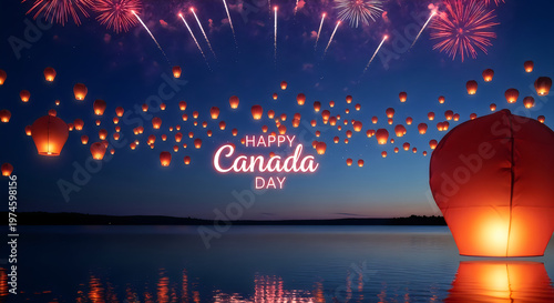 Spectacular canada day fireworks display celebrating 156 years of canadian confederation