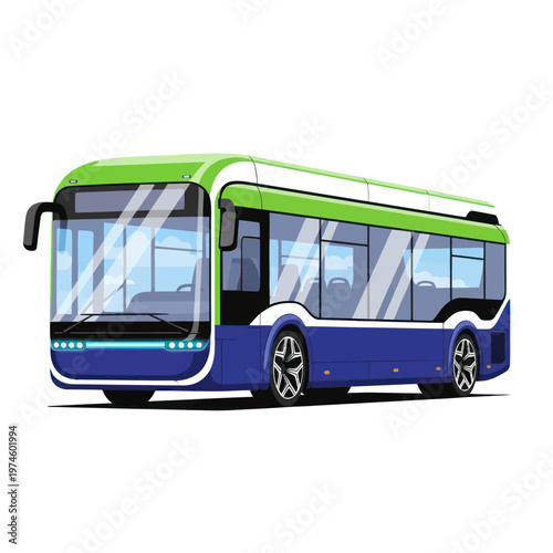 Modern Electric Bus for Public Transportation, Eco-Friendly City Commute.