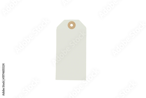 individual blank white paper tag 