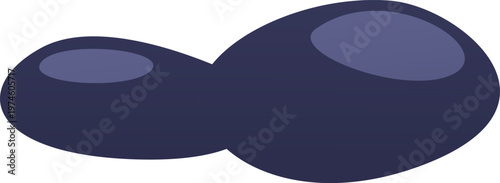 Cobblestone flat icon, stone rocks round shape, debris smooth surface, granite stone block, vector grey boulder isolated