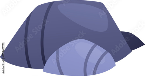 Stone rock flat vector icon, cobblestone and debris of the mountain, granite stone block, vector grey boulder isolated