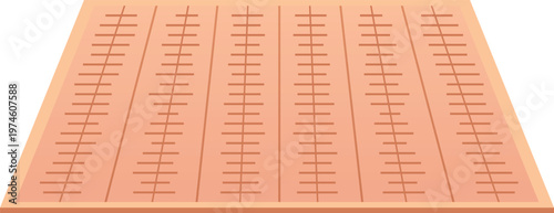 Traditional Asian meditation mat, flooring made of natural materials.