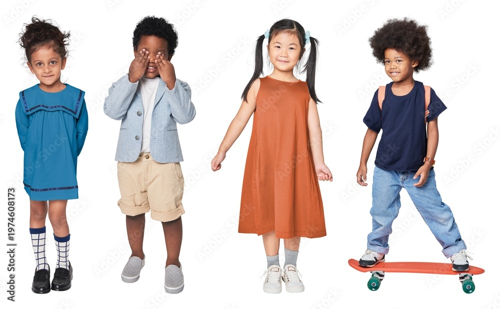 Obraz premium Diverse children fashion styles