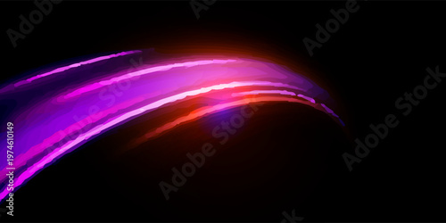 Fotografía Luminous blue lines png of speed