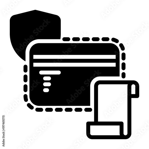 Credit icon, glyph icon style