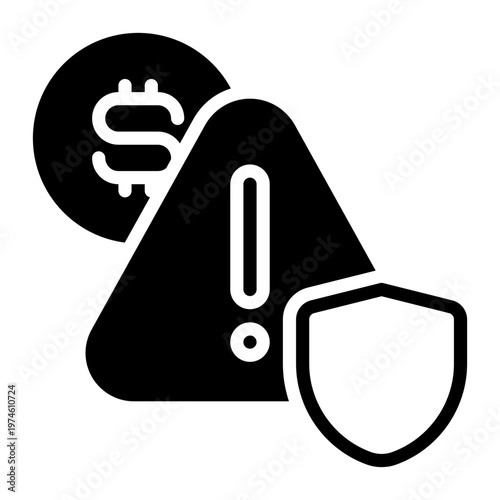 Risk icon, glyph icon style