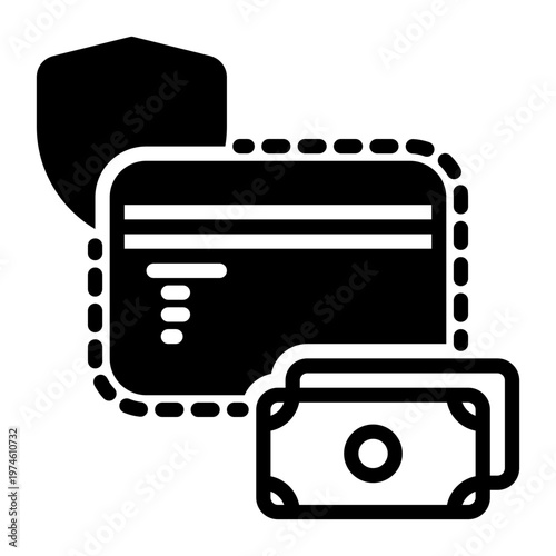 Payment icon, glyph icon style