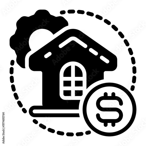 Real Estate icon, glyph icon style