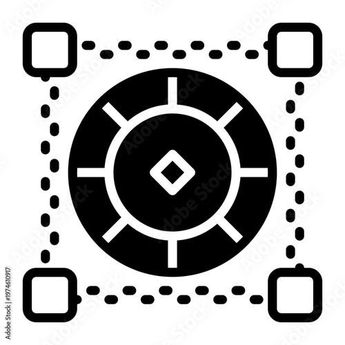 Crypto icon, glyph icon style