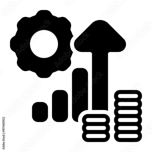 Interest icon, glyph icon style