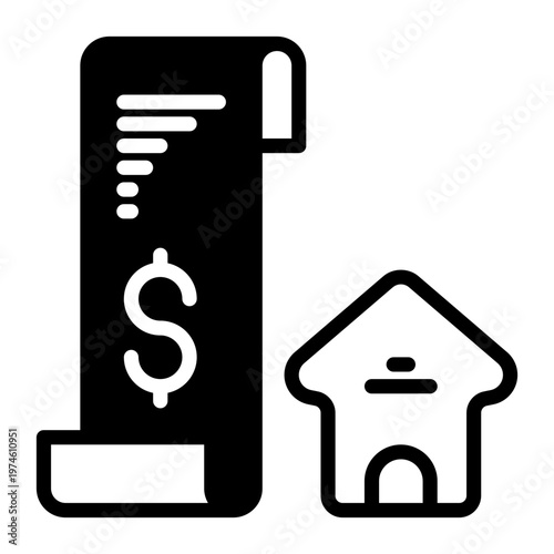 Loan icon, glyph icon style