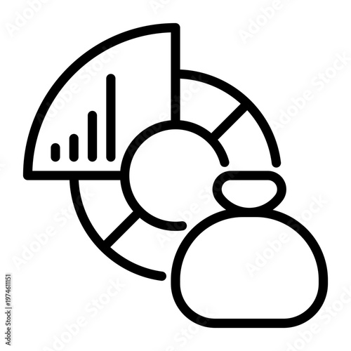 Finance icon, line icon style