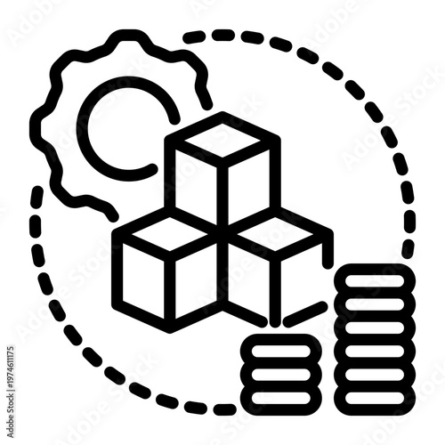 Stock icon, line icon style