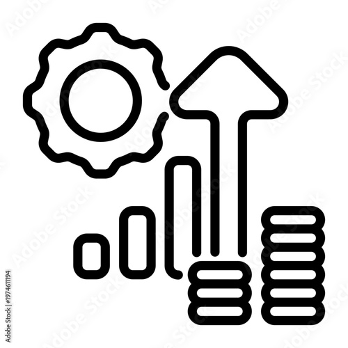 Profit icon, line icon style