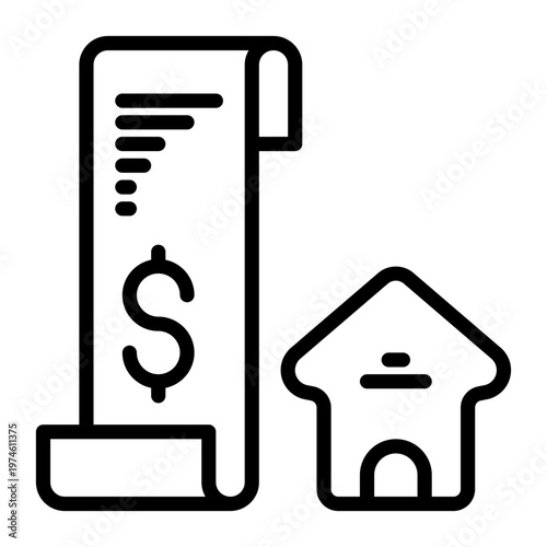 Loan icon, line icon style