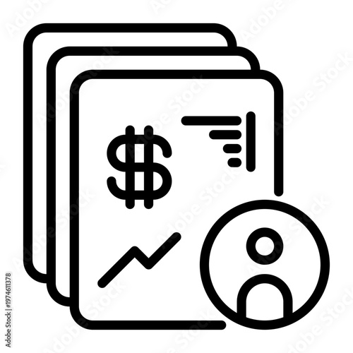 Investor icon, line icon style