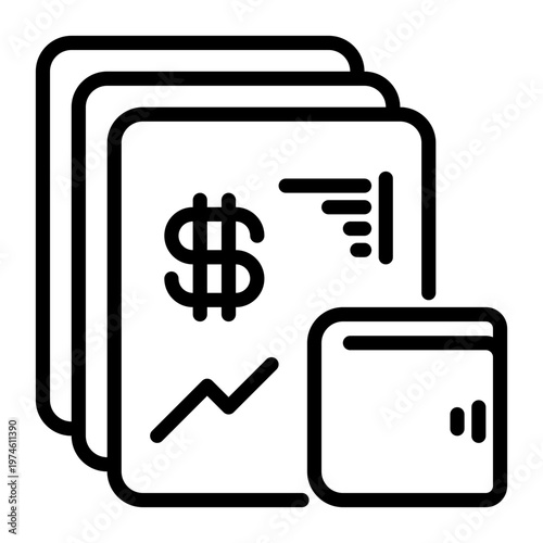 Savings icon, line icon style