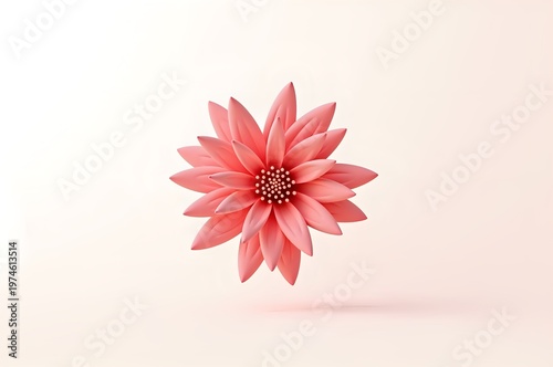Pink Flower Blossom on Light Background