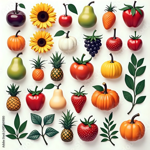 Assorted Fruits and Vegetables Arrangement