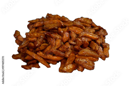 Crispy, golden-brown fried pork – a popular street food dish.