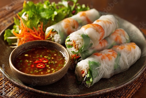 Fresh Vietnamese Goi Cuon Salad Roll