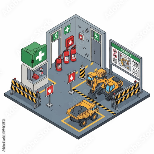 isometric view of a city