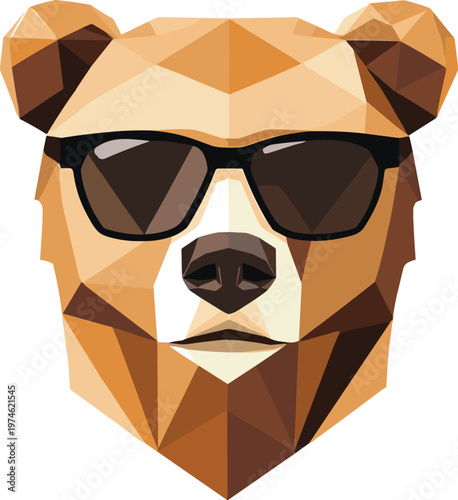Cute Brown Bear Cartoon Vector Illustration, Funny Animal Character, Isolated Mammal Portrait on White Background