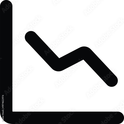 Graphic depicting a downward trend with a slight recovery before declining again