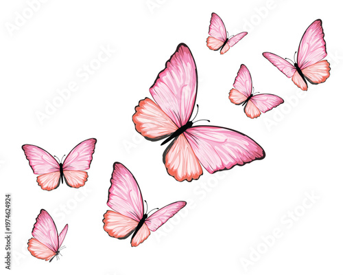 pink watercolor hand drawn design