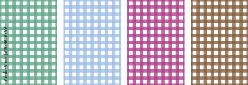 Pastel picnic cloth gingham pattern background textile design Pink and yellow plaid gingham pattern seamless background fabric texture