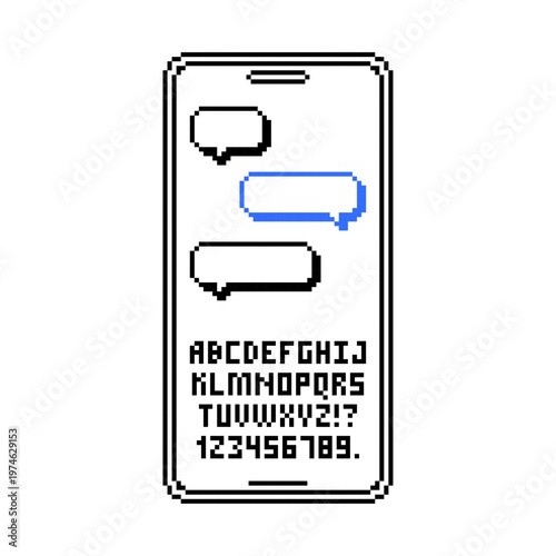 Smart Phone chatting sms template bubbles. Place your own text to the message clouds. Compose dialogues using samples bubbles.