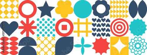 Mega Collection of Geometric Shape Silhouettes – Minimal Symbols & Icons Vector