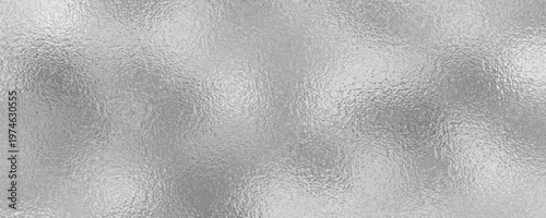 Silver foil texture background with light reflection. Vector realistic illustration of chrome metal surface with glitter gradient effect, abstract shiny texture, translucent glass, platinum wallpaper