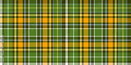 Green seamless tartan for St. Patrick's Day. A Scottish plaid pattern for textiles and spring decor