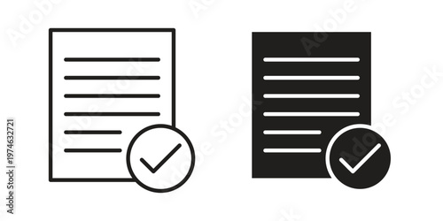 Approval icon design vector. Flat and line vector Icon Design