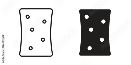 Bath sponge icon design vector. Flat and line vector Icon Design