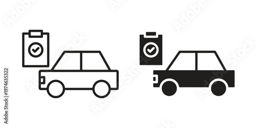 Car repair check list icon design vector. Flat and line vector Icon Design